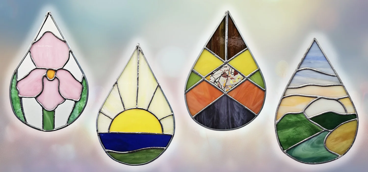 Stained Glass Tear Drops