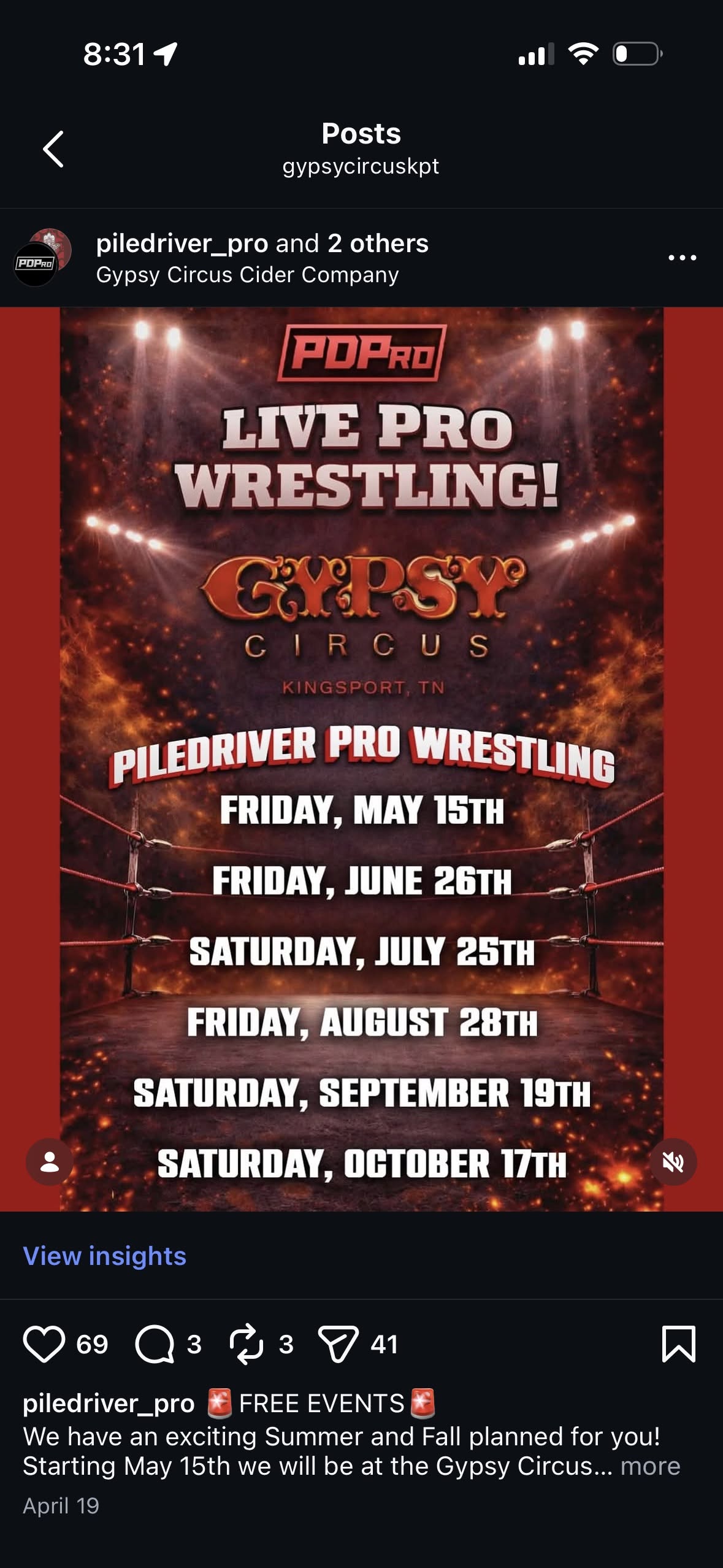 Pro Wrestling at Gypsy Circus