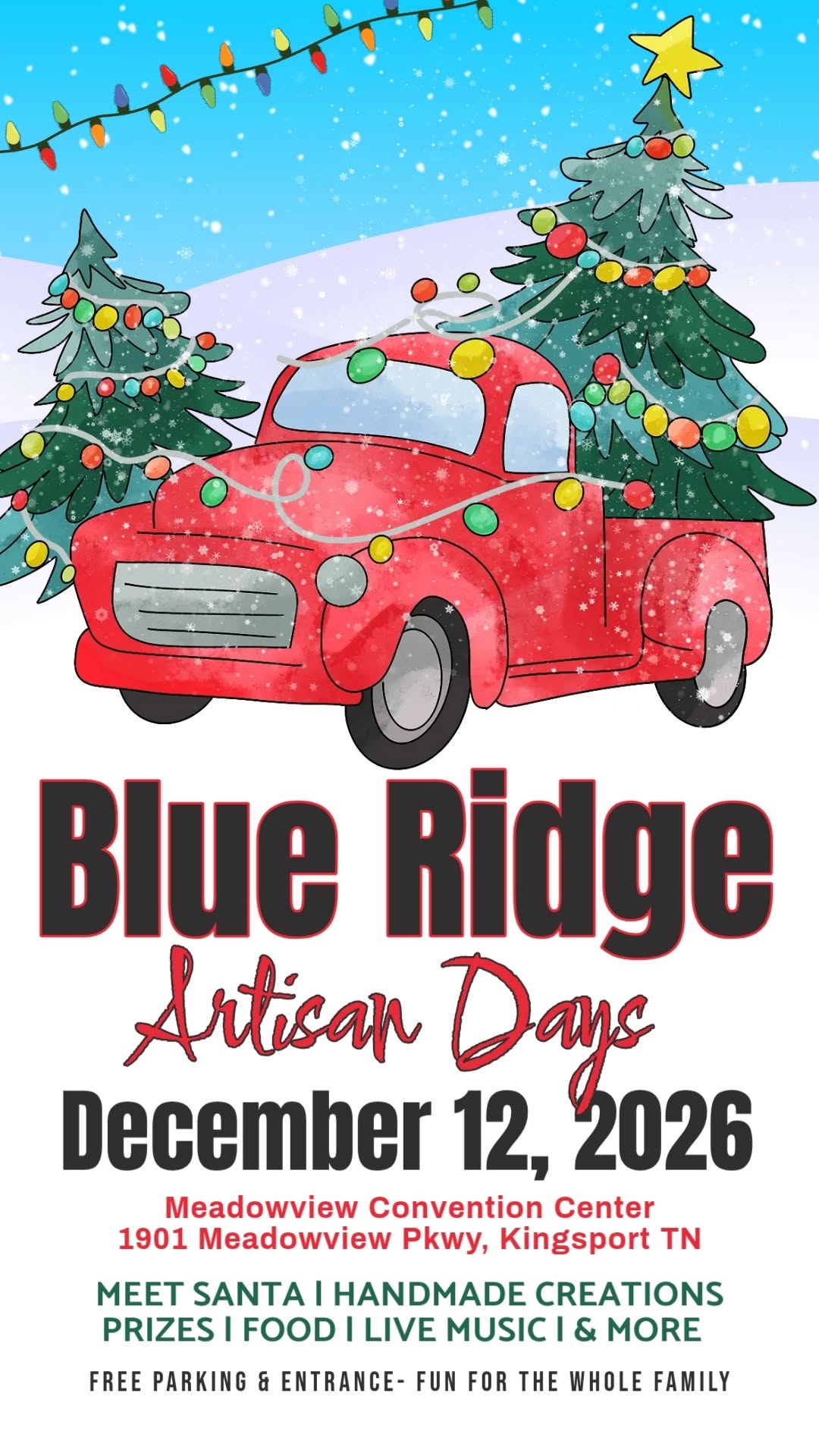 Blue Ridge Artisan Days Christmas Market Graphic