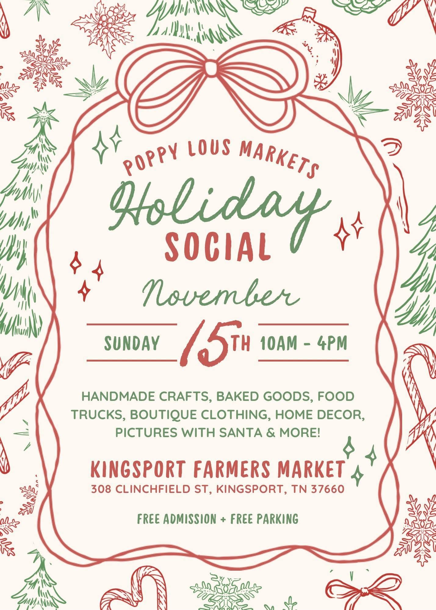 Poppy Lou's Markets Holiday Social Graphic