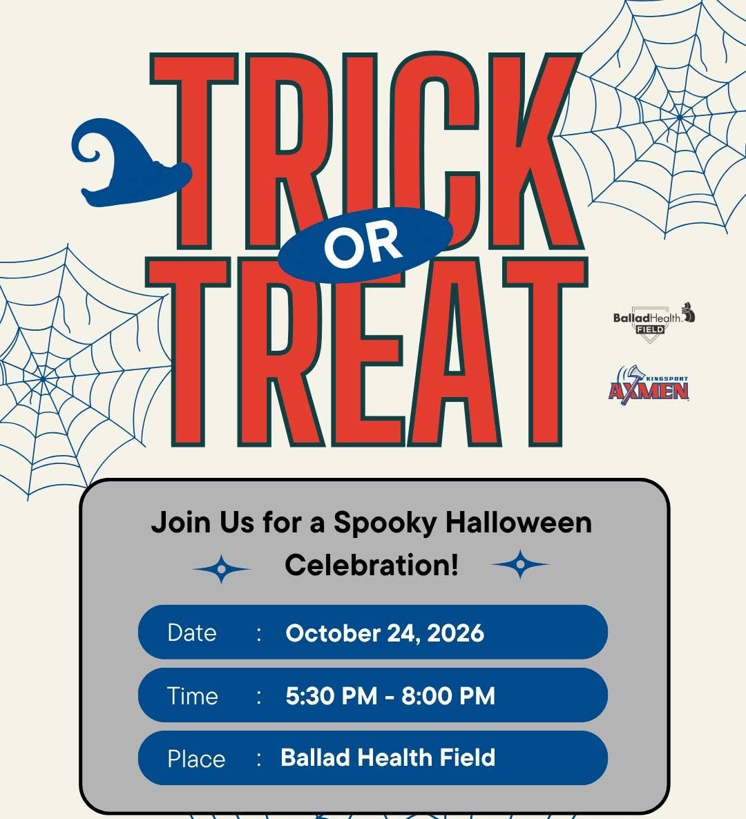 Trick or Treat at the Ballpark Graphic