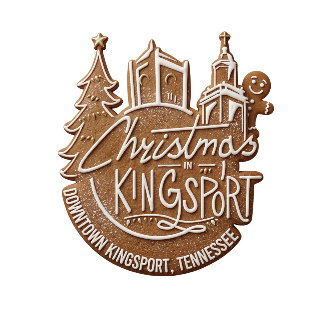 christmas logo in gingerbread style